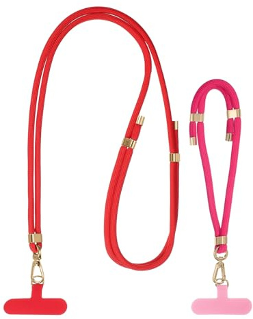 sourcing map Phone Crossbody Lanyard, Adjustable Anti-Theft Phone Patches Strap and Wristlet Strap Lanyard Kit, Neck Lanyard
