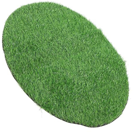 Hemobllo Artificiale Decorativa Sintetica 25 CM Tappeto Prato Verde Rotondo 100 CM Diametro per Esterni Patio e Giardino Resistente Sole e Pioggia per Decorazione Tombini e Aree