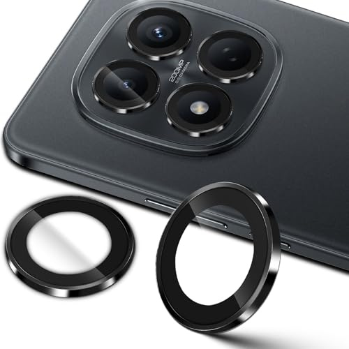Lutree per Xiaomi Redmi Note 15 Pro 4G Pellicola Protettiva Fotocamera, Durezza 9H Lenti Individuali Protezione Schermo, Anello in Metallo + Vetro Temperato, HD Anti-Graffio -Nero