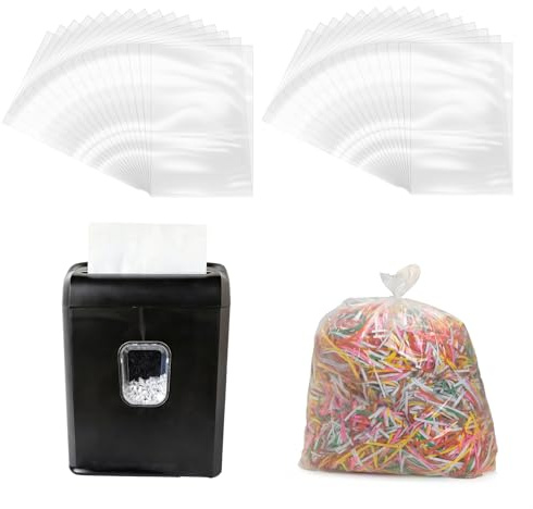 YooNotee 200 Pcs 15 Gallons Shredder Bags Large Gallon Size Paper Shredder Bags for Home Office Paper Trash Shredded Materials