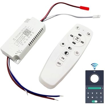 Transformateur de lustre à pilote LED Intelligent, variable, télécommande RF 2.4G + alimentation de contrôle via application for ruban lumineux bicolore 220V(AC 170-245V_40-60X2W 120W)