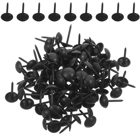 Anneome 300 Piezas Clavos Decorativos Negros para Muebles Vintage 7X10 MM, 300 Unidades, Tachuelas Pequeñas para Tapicería, Clavos de Hierro Resistentes para Puertas, Sofás y Bricolaje