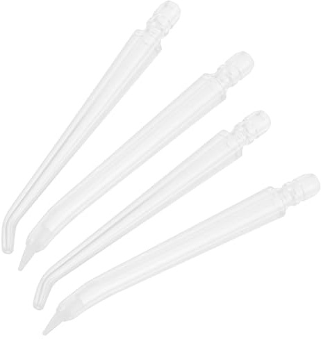 HANABASS Testine di Ricambio per Irrigatore Orale 4 Pezzi Punte di Precisione per Pulizia dei Denti con Flusso D'acqua Uniforme e Rimozione della Placca
