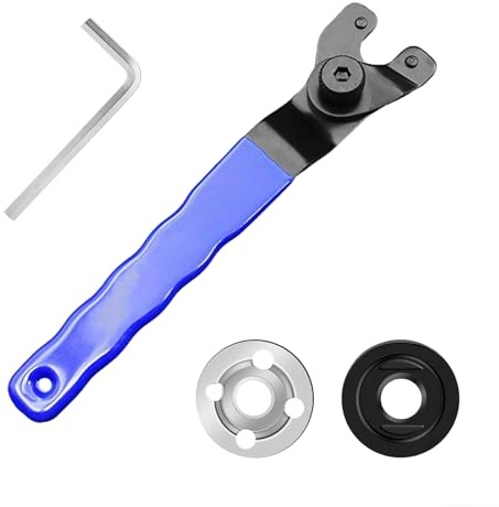 SHYSBV Angle Grinder Adjustable Spanner, Universal 10-52mm Pin Key Wrench Lock-Nut Pin Grinder Key with Non-Slip Plastic Coated Grip, Allen Key Fitting Part Flange Home Spanner Wrenches
