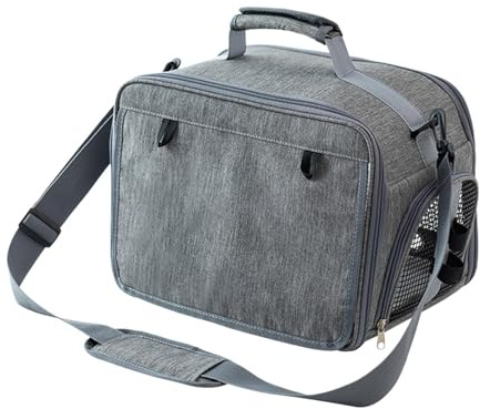 Trasportino per uccelli, in tessuto Oxford, impermeabile, traspirante, da viaggio, 38 cm, borsa per il trasporto di animali domestici, per pappagalli, parrocchetti, design con tracolla, accessorio per