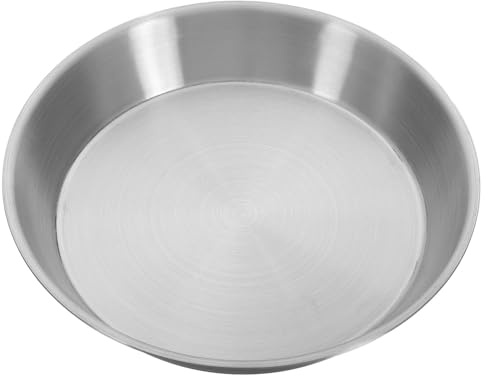 ADOCARN Bandeja para Hornear Grande de Acero Inoxidable Resistente al Calor Rayaduras, Molde Redondo Adecuado para Pasteles, Galletas y Pizza en Cocina Moderna