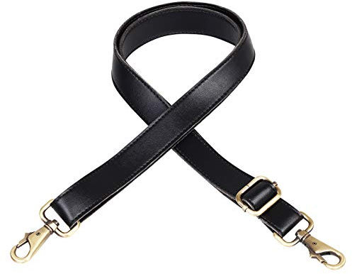 JAKAGO Universeller Leder-Schultergurt mit silberfarbenen Metalldrehhaken, verstellbare Schultertaschen-Zubehörgurte für Leder-Crossbody-Tasche, Aktentasche, Kuriertasche, Umhängetasche, DIY,