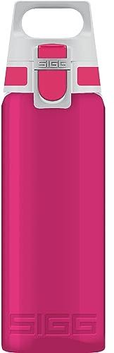 SIGG Total Color Berry Trinkflasche (0.6 L), schadstofffreie und auslaufsichere Trinkflasche, leichte und bruchfeste Trinkflasche aus Tritan