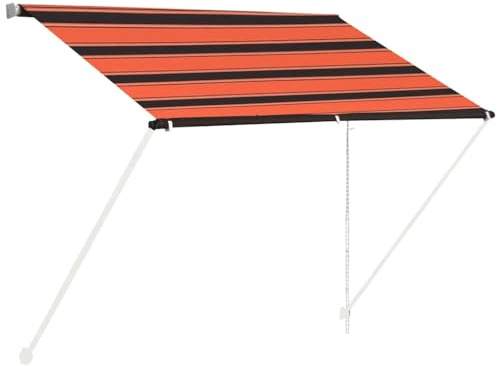 vidaXL Einziehbare Markise 100×150 cm Orange und Braun