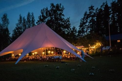 Tente double étoile imperméable pour mariage, cour, patio, fête, piscine (15,5 x 12,2 x 6,1 m)