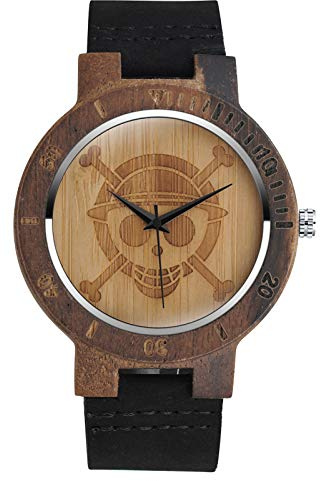 SUPBRO Herren Uhren Holzuhr Holz Armbanduhr Klassik Analoge Quarzwerk Uhren Unisex Unendlichkeit Leder Armband Anker Damen
