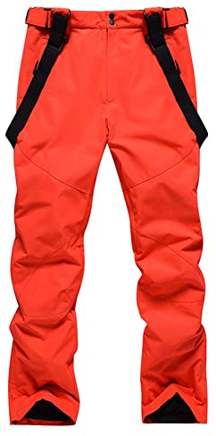 YEEFINE Wasserdichte Skihose für Herren, isoliert, warm, Winter, Outdoor, Snowboard-Lätzchen mit Hosenträgern