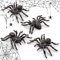 Cobee Figurines d'araignées réalistes, 4 pièces Décorations d'araignées Modèle d'action d'araignée géante Araignées effrayantes réalistes pour Accessoires de Farce Articles de fête à thème Effrayant