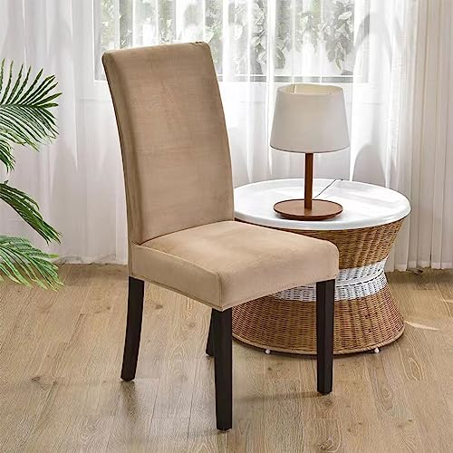 Stuhlhussen 4 er Set Stretch Stuhlbezug aus Baumwolle pfleg eleicht und Stuhlbezug Moderne Elastische Abnehmbar Waschbar Universale für Hotel,Bankett Hochzeit Party Deko (6er Set,)