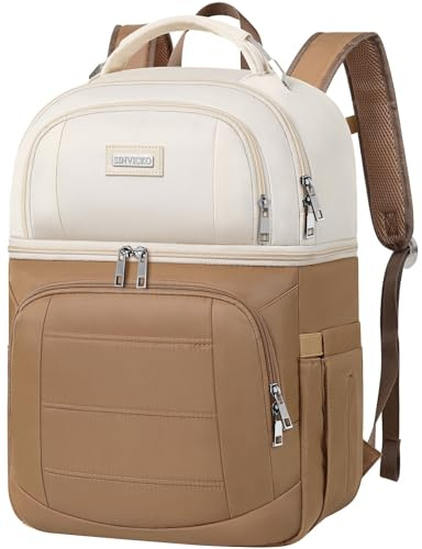 Kühlrucksack, hält 30 Dosen bis zu 24 Stunden warm/kalt, wasserdicht & auslaufsicher, weiche Doppeldeck-Kühltasche – isolierter Rucksack-Kühler – Lunchbox-Rucksack für Männer Frauen