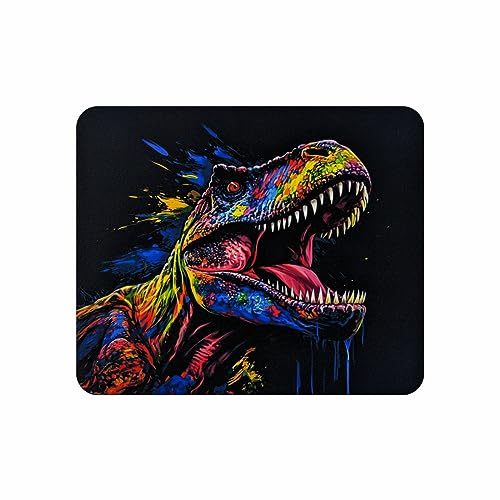 Arkero-G Mauspad - Gaming & Office Mouse Pad 24 x20 x 0,3 cm mit einem Dinosaurier Motiv rutschfeste Design Tisch-Unterlage (Dinosaur-V1)