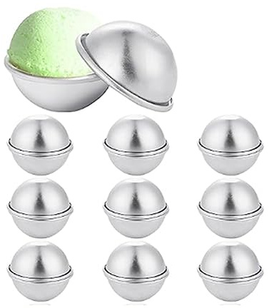 Lrtzizy 20 Stück, 10er-Set, DIY-Badekugelform Aus Metall zum Basteln, DIY-Herstellungszubehör, 5,5 X 2,5 cm