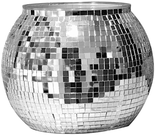Wittolins Disco Ice Bucket for Cocktail Bar,Mirror Silver Disco Ball Decor,Retro Party Accessories,7 Inch Disco Ball Theme Party Decorations,Cooler for Wine Beer Champagne Ice Cold Drinks