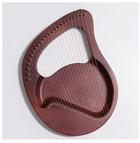 21 24 Saiten Lyra Harp Instrument Transparent Lyra Harp Musikinstrument mit Stimmgerät Hammer Lyre ?Harfe für Anfänger
