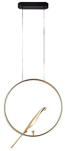LUOYAOB Modern Pendelleuchte Gold Elster Vogel LED Kronleuchter Postmodernismus Loft Wohnzimmer Restaurant Pendelleuchte Art Home Dekoration for Kücheninsel, Schlafzimmer, Esszimmer Leuchte