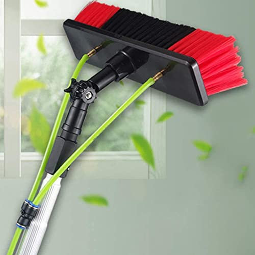 Teleskop-Fensterreiniger-Wasserwaschbürsten-Set, Fenster- und Solarpanel-Reinigungssystem mit Bürsten-Teleskopstange, Fensterreinigungs-Waschwerkzeug / 8 m / 26,24 Zoll / 30 cm Bürstenkopf