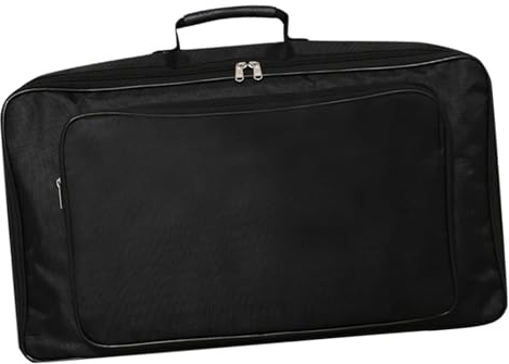 Uonlytech Effektorbeutel aus Oxford Gewebe Schwarz Tragbare Aufbewahrungstasche mit Griff für Audio Effektgeräte und Mikrofone Großer Schutz für Performance und Outdoor Einsatz