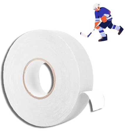 equlup Rollo de Cinta de Hockey, 2,5x2500cm Protector de Mango de Hockey sobre Hielo Banda Absorbente de Sudor Patines Cinta de Agarre Antideslizante Raqueta de Tenis Grip Tape para Agarre Bádminton