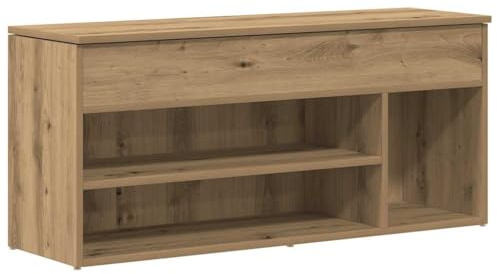 vidaXL Schuhbank Artisan-Eiche 102x30,5x45 cm Holzwerkstoff