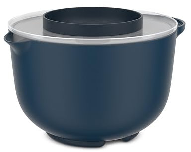 Mepal - Tazón para mezclar con tapa Chef it - Base antideslizante - Apto para microondas y lavavajillas - Bol - El material resiste hasta 110°C - 3000 ml - Navy