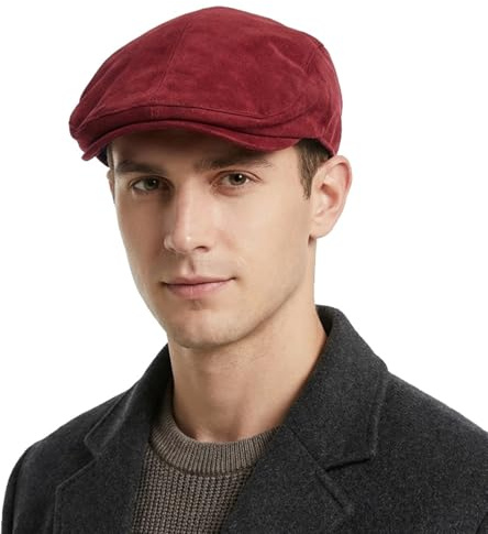 howkuhat Mens Flat Cap Gatsby Ivy Newsboy Cap for Men Vintage Adjustable Lightweight Forward Hat Men's Flat Caps Unisex for Spring Autumn