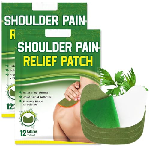 Nacken Schmerzlinderungspflaster, 24 Stück, Schmerzlinderndes Wärmepflaster, Natural Herbal Schmerzlinderung Patch, Sofortige und Langanhaltende Schmerzlinderung, für Rücken, Nacken und Muskelkater