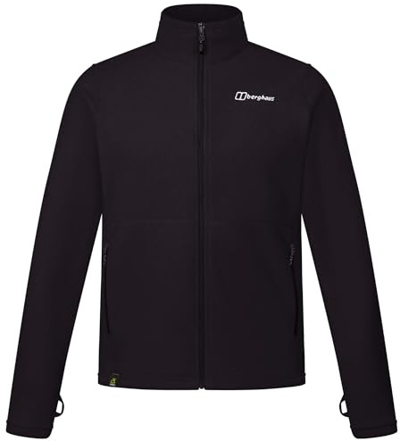 Berghaus Men's Prism Polartec Interactive Fleece Jacket | Added Warmth | Smart Fit | Durable Design Fleece Full Zip, Black, S