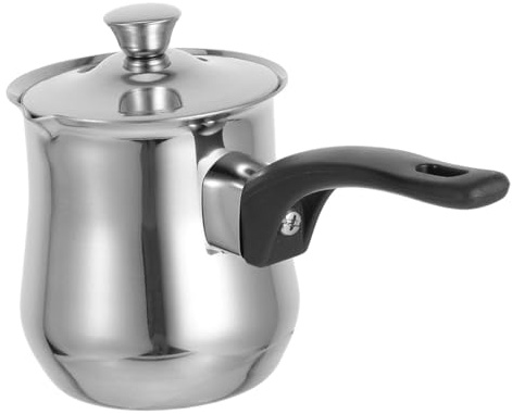 Mipcase in Acciaio Inossidabile Per Latte e Caffè Turco Piccolo Scaldalatte Multifunzionale Per Cappuccino Per Casa e Campeggio