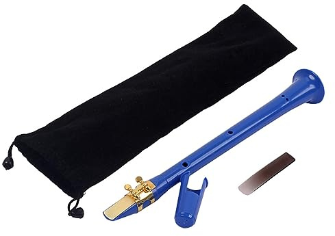 Yardwe Saxophon Holzblasinstrument Pocket Sax Blau