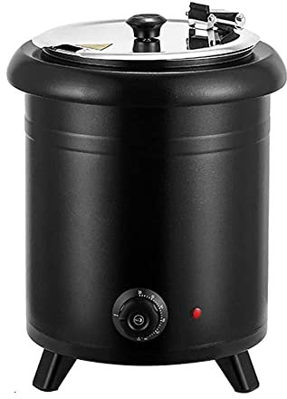 Mijoteuse électrique avec contrôle de la température, conservation de la chaleur, couvercle rotatif en acier inoxydable pour thé au lait, buffet, fabrication de soupe