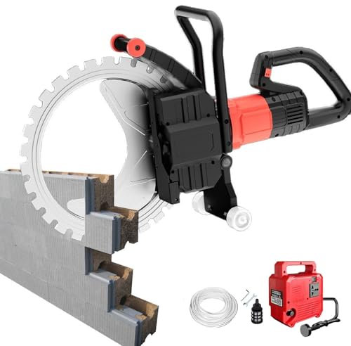 Aredwhiterui Upgraded 9800W Concrete Cutter Saw - Wet/Dry Cutting, 90° Multi-Angle Cutting, Heavy Duty Demolition Saw with Water Pump Kit for Reinforced Concrete, Granite, Marble, Stone Sawblade:600