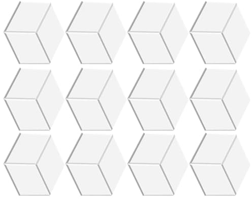 TSMORY Set Of 12 Soundproof Foam Tiles Hexagonal Adhesive Wall Panel Polyester Soundproof Wall Panel Soundproof Foam Panel