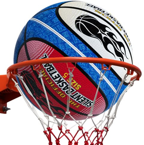 Inomhusbasketboll i skum, tyst, storlek 6 | Mjuk luftlös basketboll med dämpning, tyst träningsverktyg för barn och vuxna, för träning