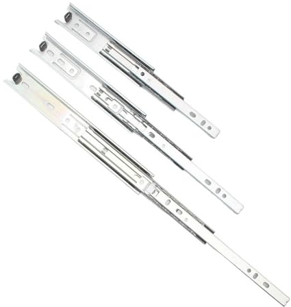 2 binari scorrevoli per cassetti, 40 cm, tre guide per un funzionamento fluido dei cassetti, accessori per mobili, facile installazione, ideale per cassetti di casa e ufficio