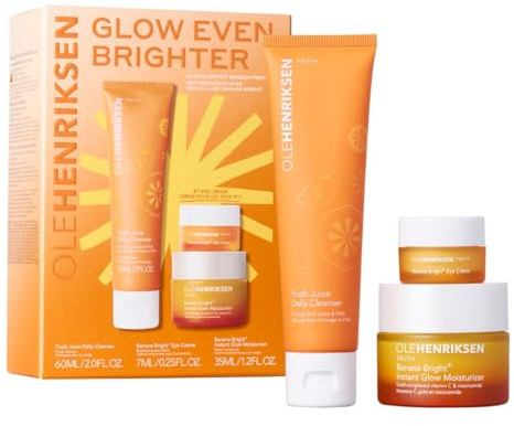 OLEHENRIKSEN Original GLOW EVEN BRIGHTER Coffret de soin avec acide hyaluronique et vitamine C Vegan 7 ml + 35 ml + 60 ml