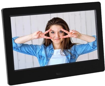 7 Inch Screen LED HD IPS 800x480 Digital Photo Frame Electronic MP3 Music MP4 Movie Player Smart Picture Gift High Definition Screen(Black)