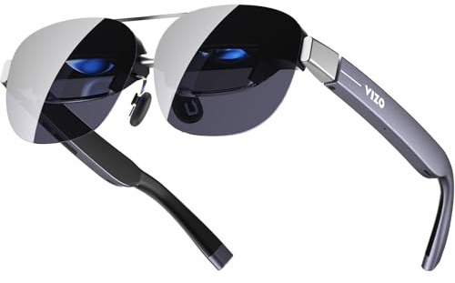 TOZO VIZO Z1 AR Glasses 160 Virtual Screen, 1800 Nits, 120Hz Micro-OLED Display, 2D/3D, Dual Stereo Speakers, USB-C Plug, Detachable Frame, Lightest Portable Wearable Display for iPhone & Android