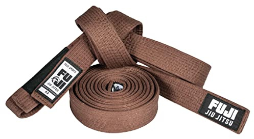 FUJI Premium Pearl Weave BJJ Belt, Jiu Jitsu Brown Belt, A2