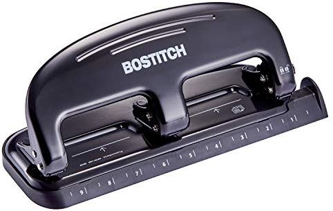 Bostitch EZ Squeeze™ 20 Sheet 3 Hole Punch, Silver/Black (HP20)