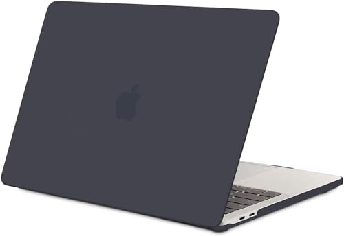 TECOOL Funda Compatible con MacBook Pro 13 Pulgadas 2016-2022 (M2 M1 A2338/A2289/A2251/A2159/A1989/A1706/A1708), Carcasa de Plástico Ultrafina, Gris-Negro | A2338 A2289 A2251 A2159 A1989 A1706 A1708, Carcasa Rígida Fina, Snap-On, Acabado Soft-Touch