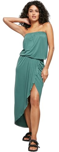 Urban Classics Dam viskos bandeau-klänning, Paleleaf, XXL