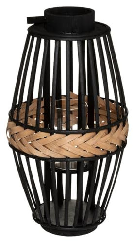 Atmosphera - Lanterne Cuba - Bambou H45 cm - Noir
