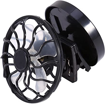 Ventilador Solar Mini con Clip Eléctrico - Aire Acondicionado de Celda de Enfriamiento para Viaje, Camping, Senderismo - Automático con Control