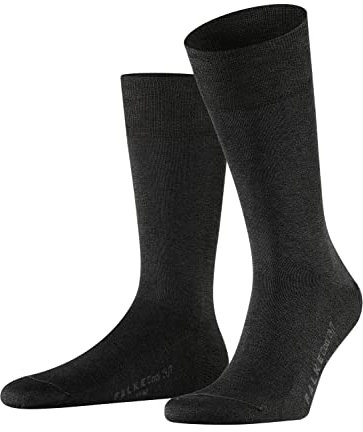 FALKE Mens Cool 24/7 M Cotton Plain Socks, Grey Anthracite Melange 3080, 8.5-9.5 UK