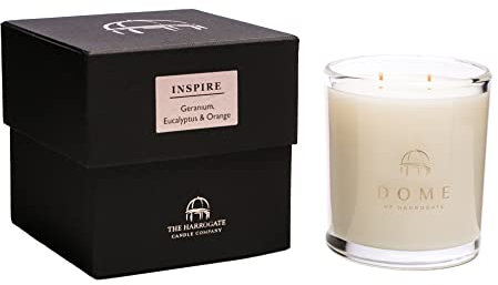 Dome of Harrogate Inspire Geranio, eucalipto e arancia Candela profumata umore, 50 cl, 55 ore di combustione.